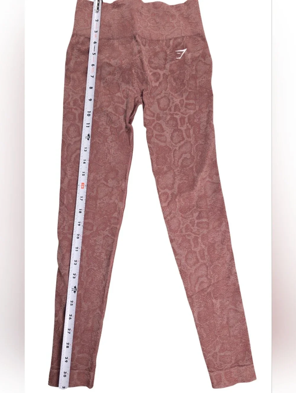 Gymshark Women’s High-Waisted Snake Print Leggings Mauve Size S